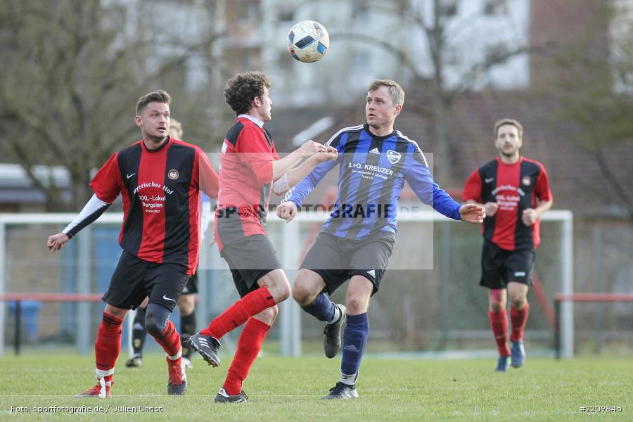 Christopher Schmitt, Thorsten Amend, 31.03.2018, Kreisklasse Würzburg, Derby, BSC Aura, SG Burgsinn - Bild-ID: 2209846