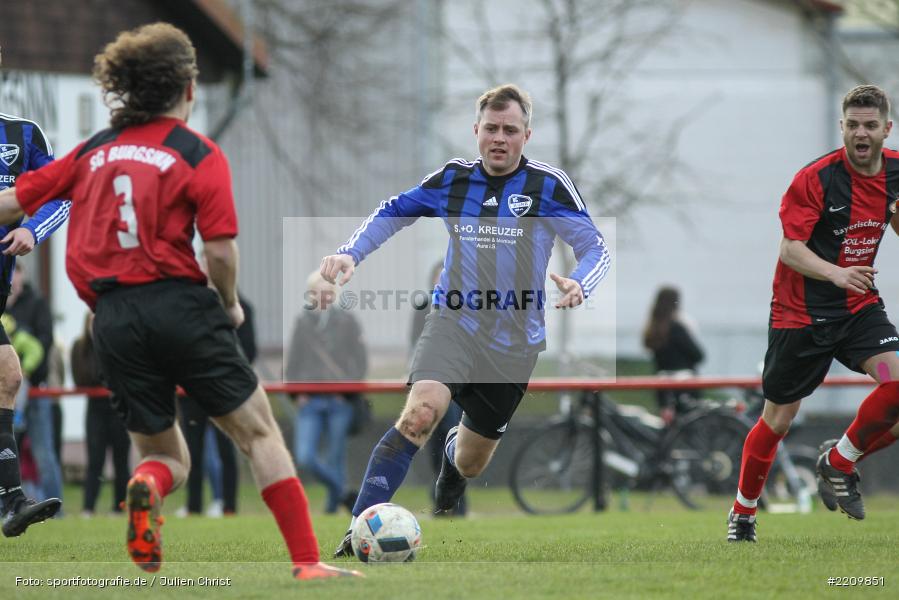 Leon Schlotterbeck, Thorsten Amend, 31.03.2018, Kreisklasse Würzburg, Derby, BSC Aura, SG Burgsinn - Bild-ID: 2209851