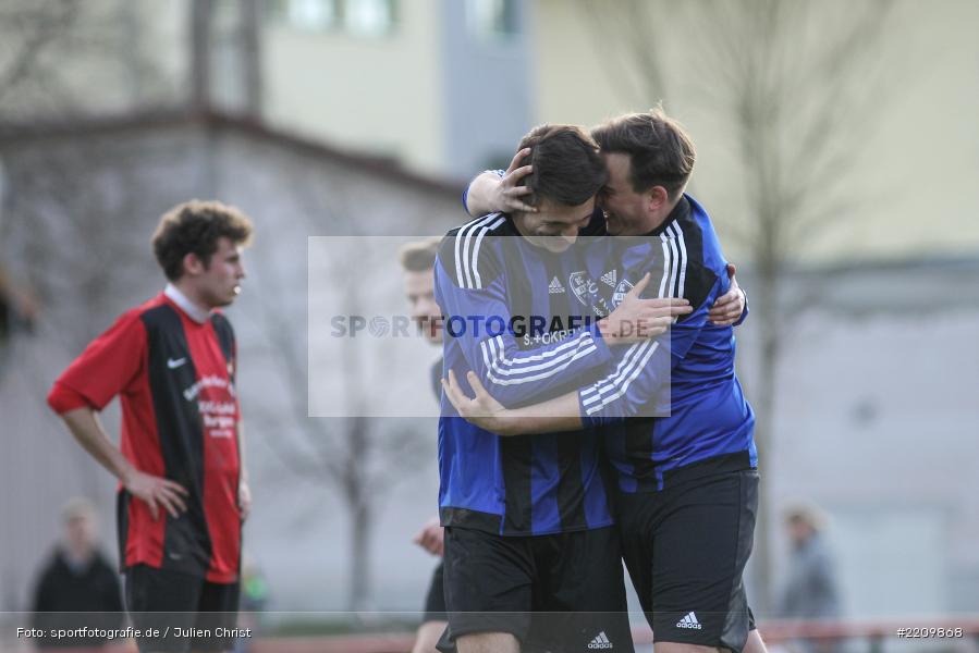 Robin Schindler, Johannes Alsheimer, 31.03.2018, Kreisklasse Würzburg, Derby, BSC Aura, SG Burgsinn - Bild-ID: 2209868