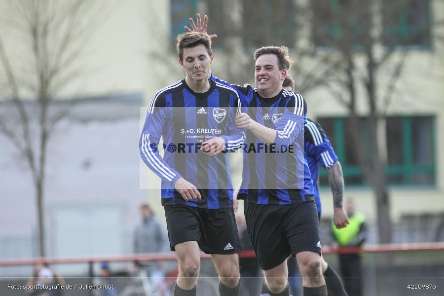 Robin Schindler, Johannes Alsheimer, 31.03.2018, Kreisklasse Würzburg, Derby, BSC Aura, SG Burgsinn - Bild-ID: 2209876