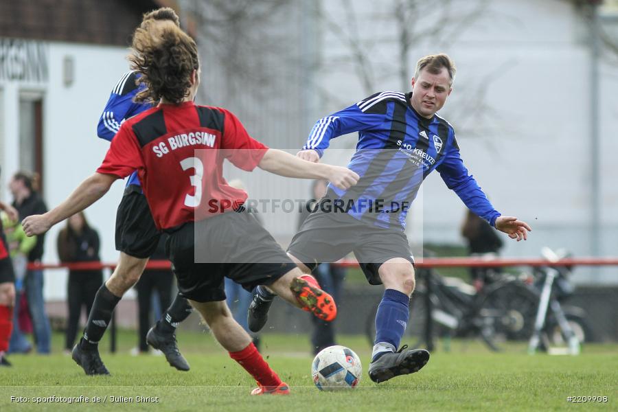 Leon Schlotterbeck, Thorsten Amend, 31.03.2018, Kreisklasse Würzburg, Derby, BSC Aura, SG Burgsinn - Bild-ID: 2209908