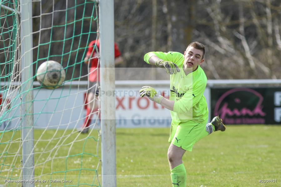 Philipp Karle, Andreas Singer, 02.04.2018, Kreisliga U19, (SG) SV Bütthard, (SG) FV Karlstadt - Bild-ID: 2209931