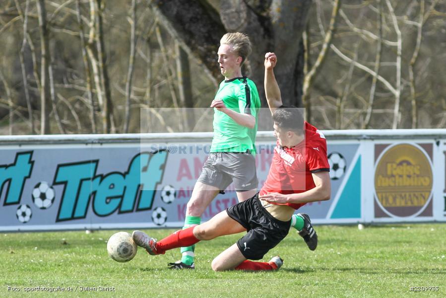 Julian Geißendörfer, Maximilian Strick, 02.04.2018, Kreisliga U19, (SG) SV Bütthard, (SG) FV Karlstadt - Bild-ID: 2209933