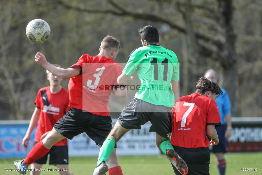 Lukas Hofmann, Imad Abdou, 02.04.2018, Kreisliga U19, (SG) SV Bütthard, (SG) FV Karlstadt - Bild-ID: 2209940