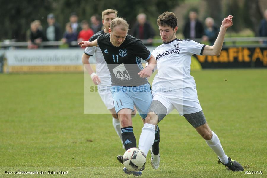 Cedric Fenske, Daniel Plagens, 02.04.2018, Landesliga Nordwest, TSV 1876 Lengfeld, TSV Karlburg - Bild-ID: 2209968