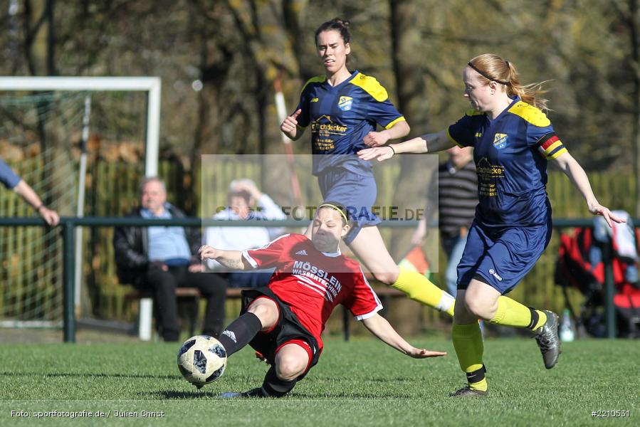 Steffi Kneitz, Nadine Janousch, 07.04.2018, Landesliga Nordwest, SV Frensdorf, FC Karsbach - Bild-ID: 2210531