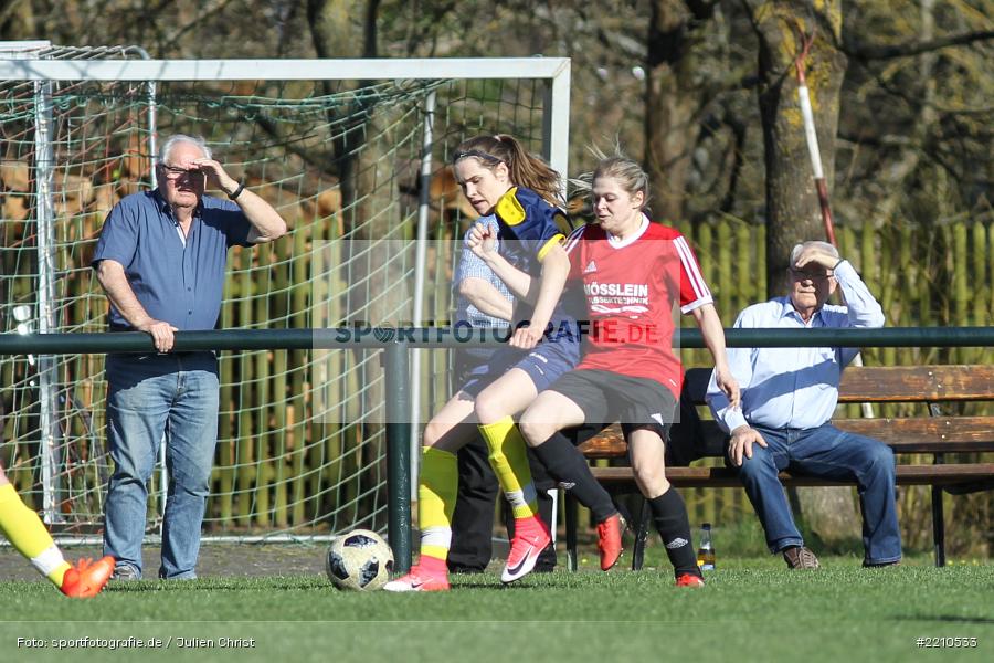 Julia Hildenbeutel, Katharina Kupfer, 07.04.2018, Landesliga Nordwest, SV Frensdorf, FC Karsbach - Bild-ID: 2210533
