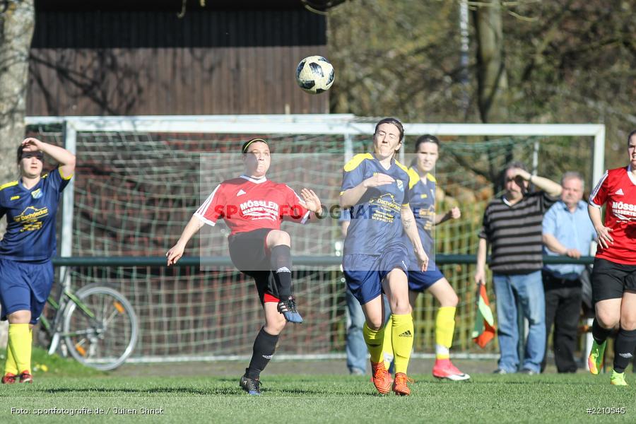 Annalena Lauger, Steffi Kneitz, 07.04.2018, Landesliga Nordwest, SV Frensdorf, FC Karsbach - Bild-ID: 2210545