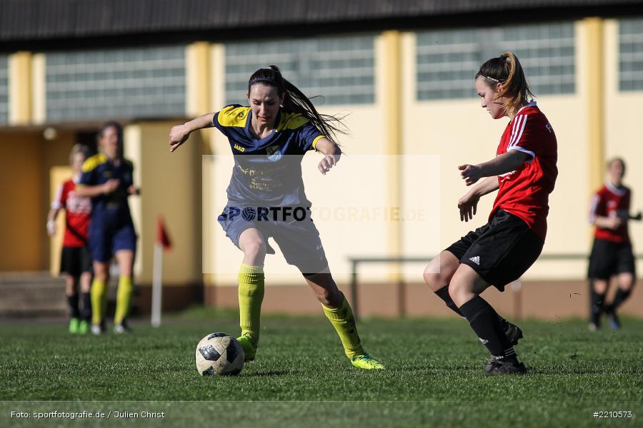 Sophia Burkard, Marsia Gath, 07.04.2018, Landesliga Nordwest, SV Frensdorf, FC Karsbach - Bild-ID: 2210573