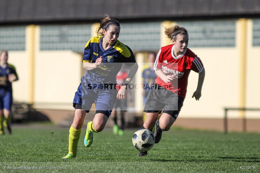 Sophia Burkard, Marsia Gath, 07.04.2018, Landesliga Nordwest, SV Frensdorf, FC Karsbach - Bild-ID: 2210578