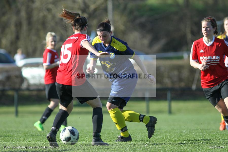 Denise Müller, Sophia Burkard, 07.04.2018, Landesliga Nordwest, SV Frensdorf, FC Karsbach - Bild-ID: 2210590