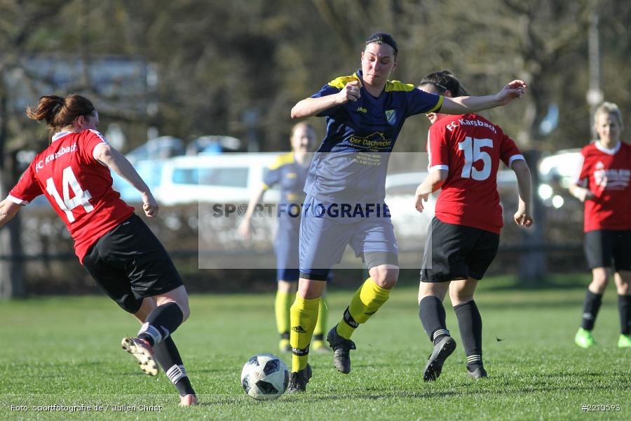 Denise Müller, Sophia Burkard, 07.04.2018, Landesliga Nordwest, SV Frensdorf, FC Karsbach - Bild-ID: 2210593