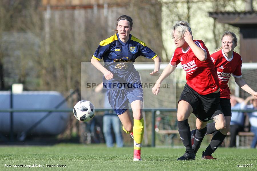 Delia Brandenstein, Katharina Kupfer, 07.04.2018, Landesliga Nordwest, SV Frensdorf, FC Karsbach - Bild-ID: 2210597