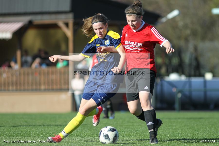 Katharina Kupfer, Laura Rosenberger, 07.04.2018, Landesliga Nordwest, SV Frensdorf, FC Karsbach - Bild-ID: 2210604