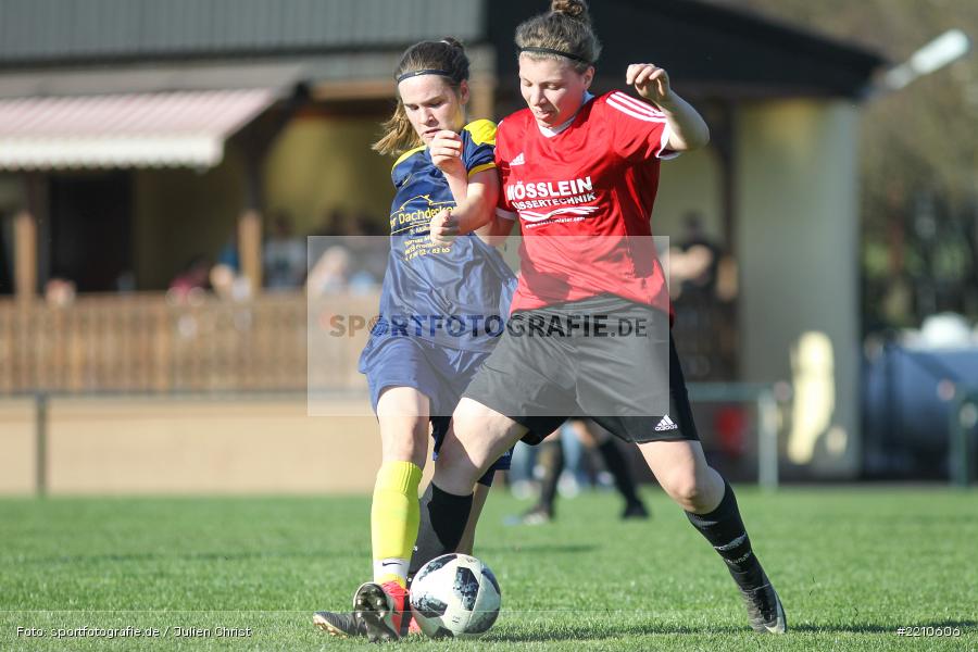 Katharina Kupfer, Laura Rosenberger, 07.04.2018, Landesliga Nordwest, SV Frensdorf, FC Karsbach - Bild-ID: 2210606