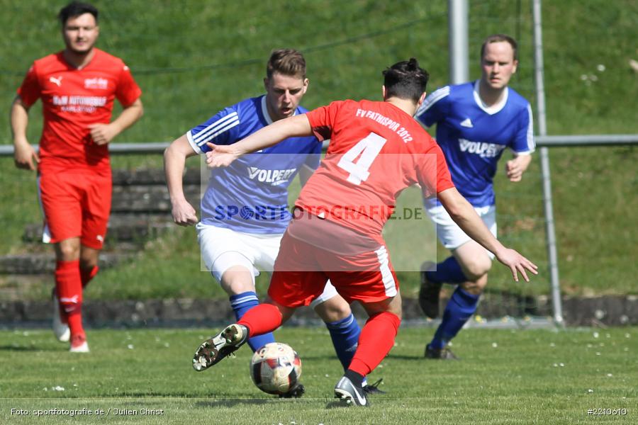 Volkan Bedir, Maximilian Franz, 08.04.2018, Kreisklasse Würzburg, FV Wernfeld/Adelsberg, FV Fatihspor Karlstadt - Bild-ID: 2210610