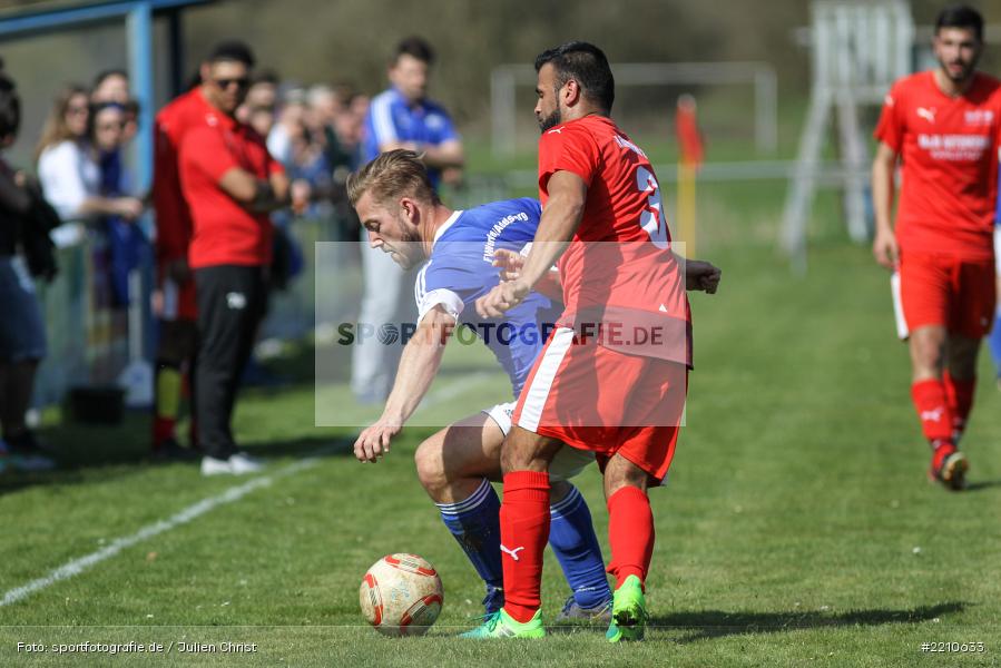 Julian Volpert, Can Yildirim, 08.04.2018, Kreisklasse Würzburg, FV Wernfeld/Adelsberg, FV Fatihspor Karlstadt - Bild-ID: 2210633