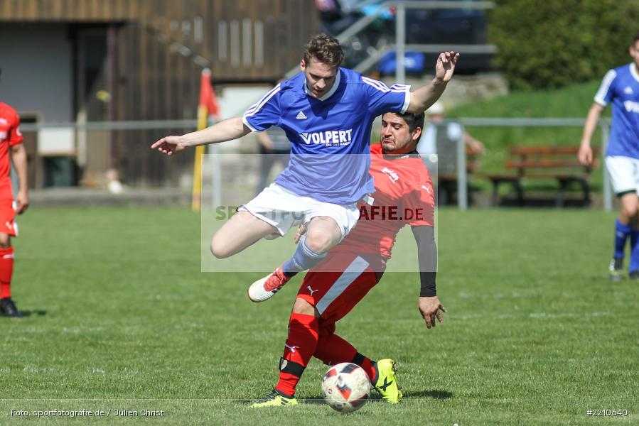 Jonas Schmitt, Kadir Mercan, 08.04.2018, Kreisklasse Würzburg, FV Wernfeld/Adelsberg, FV Fatihspor Karlstadt - Bild-ID: 2210640