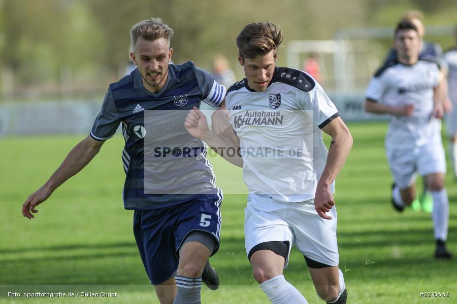 Fabian Häffner, David Machau, 14.04.2018, Landesliga Nordwest, TuS Feuchtwangen, TSV Karlburg - Bild-ID: 2210662