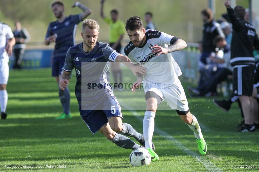 Steffen Bachmann, Fabian Häffner, 14.04.2018, Landesliga Nordwest, TuS Feuchtwangen, TSV Karlburg - Bild-ID: 2210664