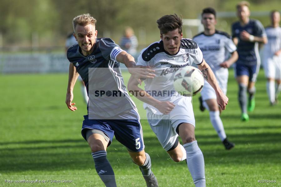David Machau, Fabian Häffner, 14.04.2018, Landesliga Nordwest, TuS Feuchtwangen, TSV Karlburg - Bild-ID: 2210666