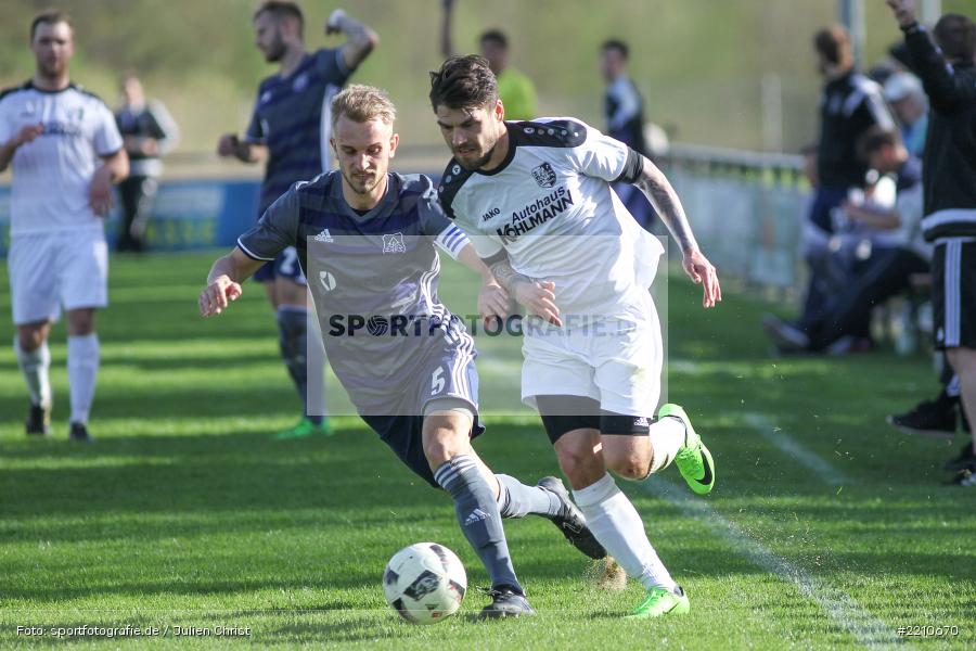 Steffen Bachmann, Fabian Häffner, 14.04.2018, Landesliga Nordwest, TuS Feuchtwangen, TSV Karlburg - Bild-ID: 2210670