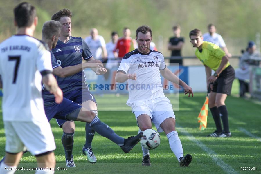 Fabian Biegler, Maurice Kübert, 14.04.2018, Landesliga Nordwest, TuS Feuchtwangen, TSV Karlburg - Bild-ID: 2210681