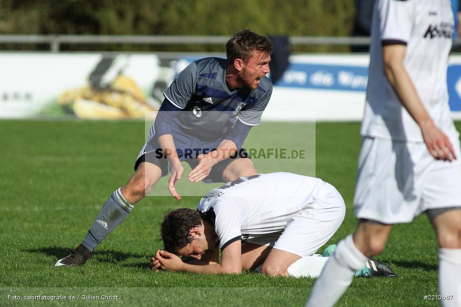 Timo Schaller, Tobias Wießmann, 14.04.2018, Landesliga Nordwest, TuS Feuchtwangen, TSV Karlburg - Bild-ID: 2210687