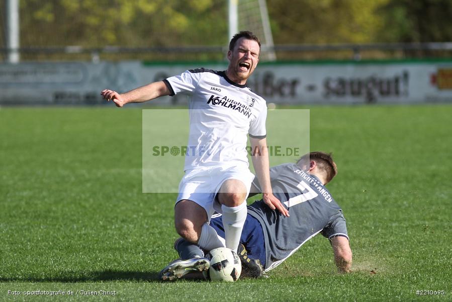 Maurice Kübert, Fabian Biegler, 14.04.2018, Landesliga Nordwest, TuS Feuchtwangen, TSV Karlburg - Bild-ID: 2210695
