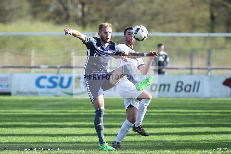 Maurice Kübert, Steven Bartels, 14.04.2018, Landesliga Nordwest, TuS Feuchtwangen, TSV Karlburg - Bild-ID: 2210719