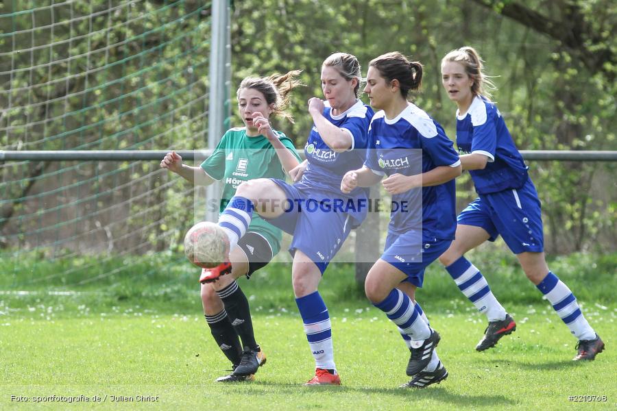Franziska Hartmann, Marie Mätschker, Ann-Kathrin Krauß, 14.04.2018, Kreisliga Frauen, MSV Modlos, FV Karlstadt - Bild-ID: 2210768