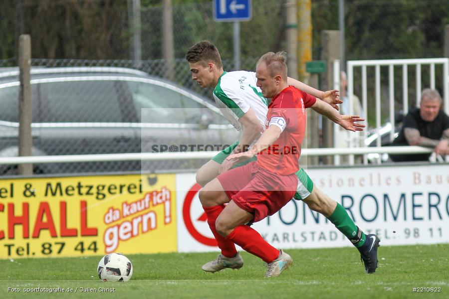 Timm Bauer, Lukas Weimer, 15.04.2018, Bezirksliga West, TSV Uettingen, FV Karlstadt - Bild-ID: 2210822