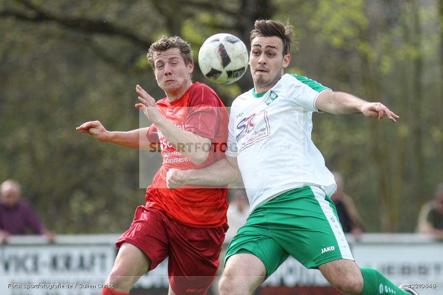 Dominik Höfling, Kevin Ille, 15.04.2018, Bezirksliga West, TSV Uettingen, FV Karlstadt - Bild-ID: 2210848