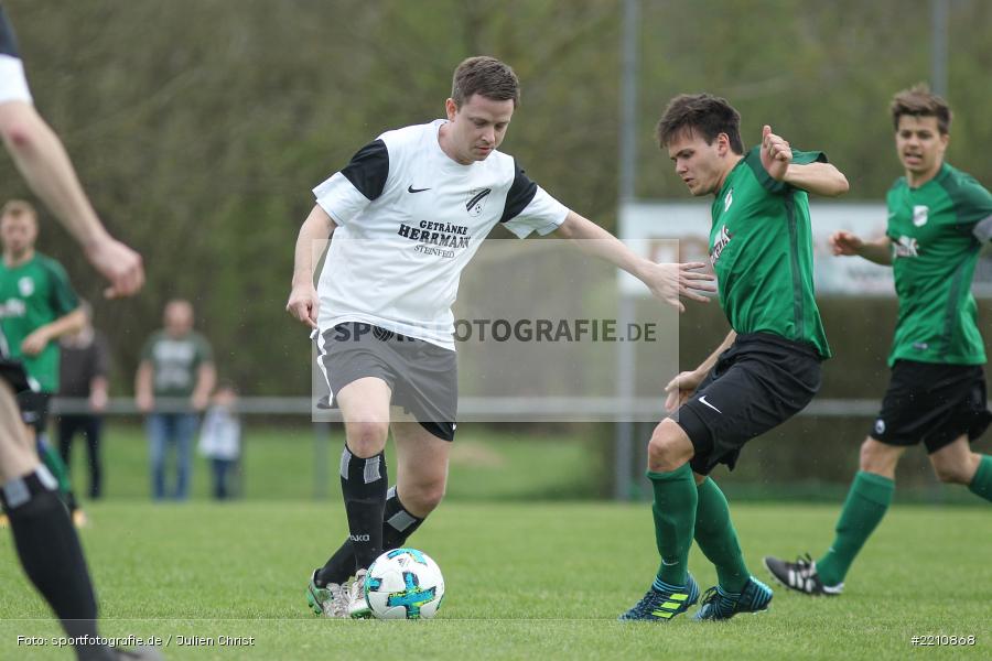 Andreas Köhler, Mike Aull, 15.04.2018, Kreisliga Würzburg, FV Steinfeld / Hausen-Rohrbach, TSV Retzbach - Bild-ID: 2210868