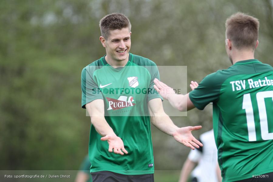 Philipp Gößwein, Maximilian Köstler, 15.04.2018, Kreisliga Würzburg, FV Steinfeld / Hausen-Rohrbach, TSV Retzbach - Bild-ID: 2210871