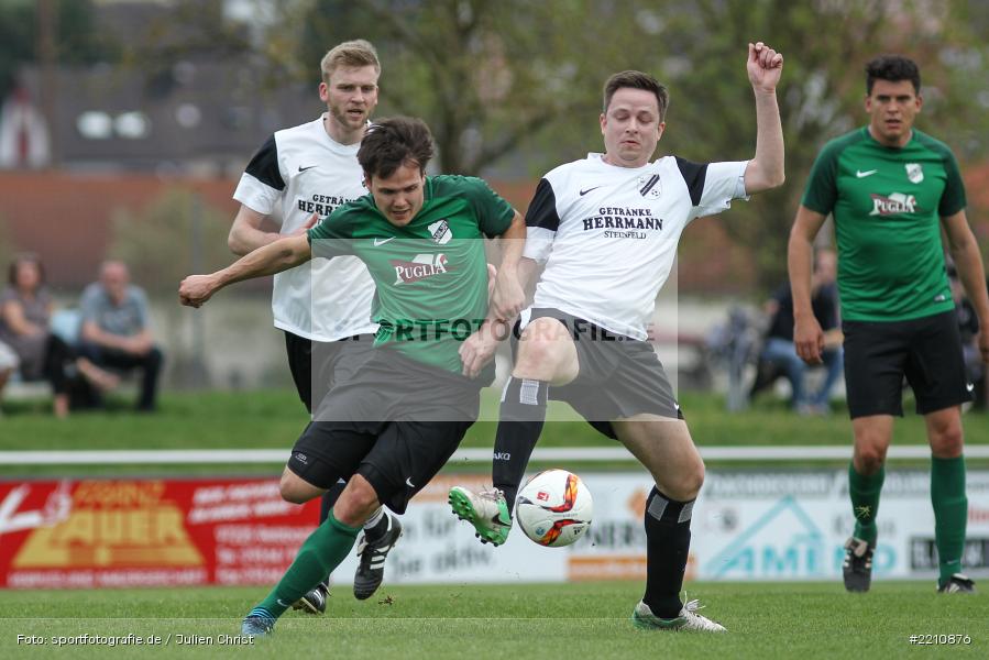 Andreas Köhler, Mike Aull, 15.04.2018, Kreisliga Würzburg, FV Steinfeld / Hausen-Rohrbach, TSV Retzbach - Bild-ID: 2210876