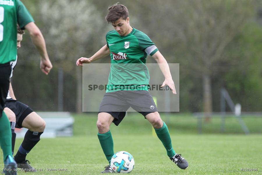 Dominik Hehrlein, 15.04.2018, Kreisliga Würzburg, FV Steinfeld / Hausen-Rohrbach, TSV Retzbach - Bild-ID: 2210884