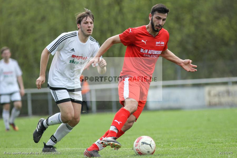 Fabian Kreser, Furkan Balaban, 15.04.2018, Kreisklasse Würzburg, SV-DJK Wombach, FV Fatihspor Karlstadt - Bild-ID: 2210917