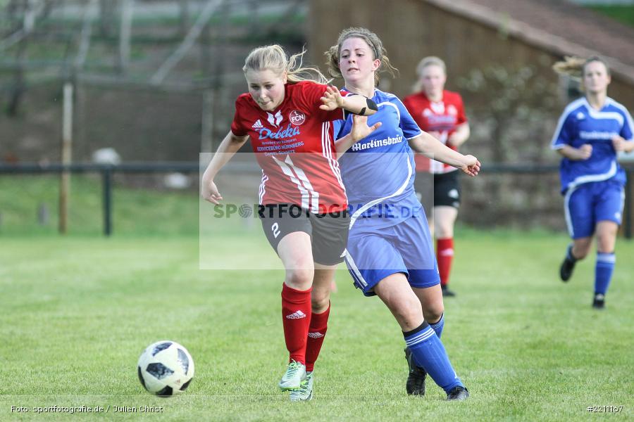 Pauline Kleinhenz, Patricia Schreml, 21.04.2018, Landesliga Nordwest Frauen, 1. FC Nürnberg II, FC Karsbach - Bild-ID: 2211167 Pauline Kleinhenz, Patricia Schreml, 21.04.2018, Landesliga Nordwest Frauen, 1. FC Nürnberg II, FC Karsbach - Bild-ID: 2211167