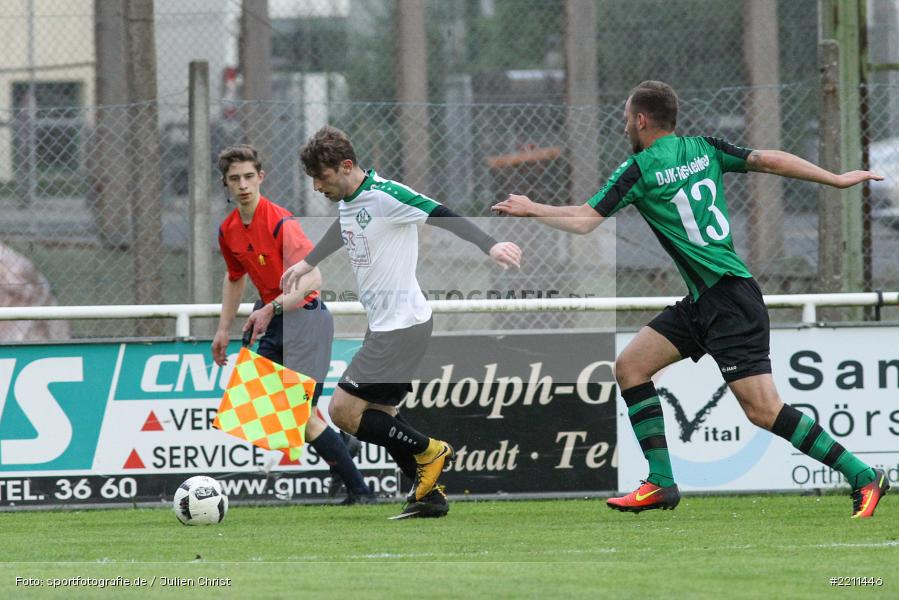 Timo Rützel, Alwin Stefani, 25.04.2018, Bezirksliga West, TuS 1893 Aschaffenburg-Leider, FV Karlstadt - Bild-ID: 2211446