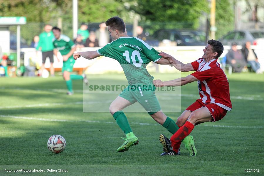Niklas Scherer, Alexander Flach, 26.04.2018, A-Klasse Würzburg, TSV Erlabrunn, FV Karlstadt II - Bild-ID: 2211512