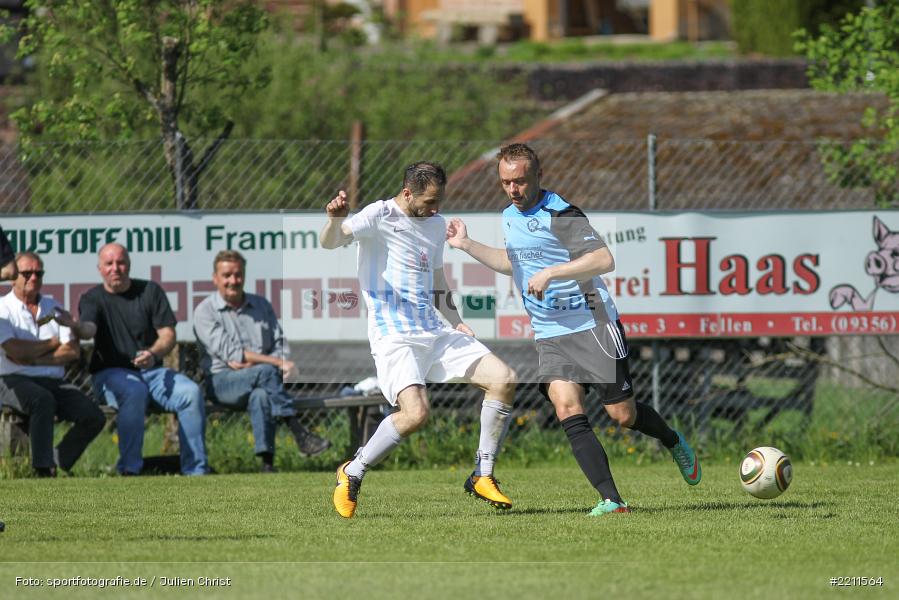 Christoph Fischer, Sebastian Singer, 29.04.2018, A-Klasse Würzburg, SV Rodenbach, DJK Fellen - Bild-ID: 2211564