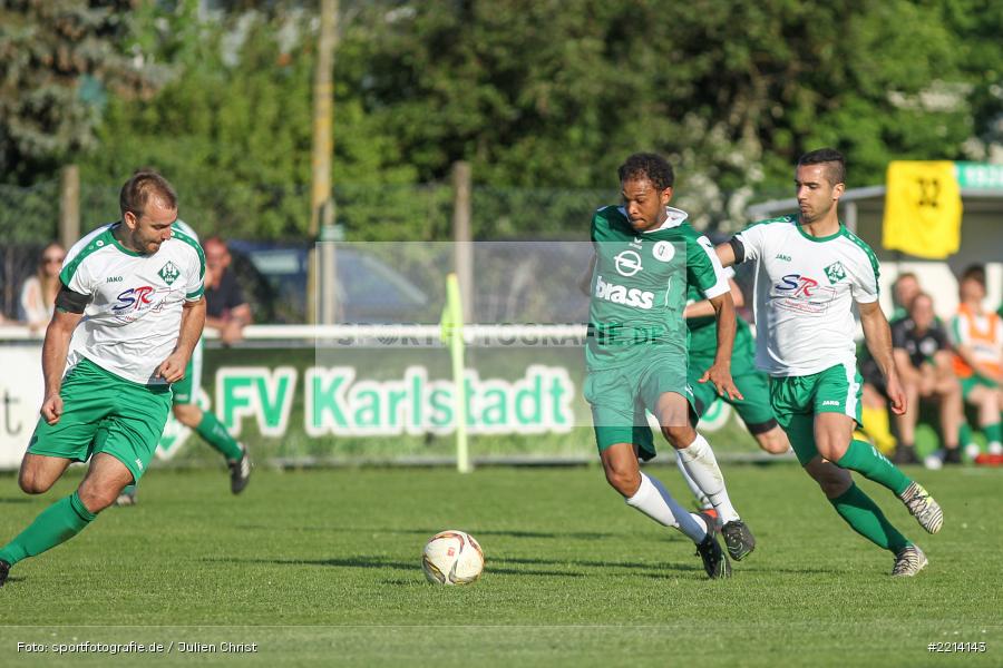 Benjamin Eichelmann, Johan Brahimi, Ferdinand Weiß, 09.05.2018, Bezirksliga West, TuS Frammersbach, FV Karlstadt - Bild-ID: 2214143