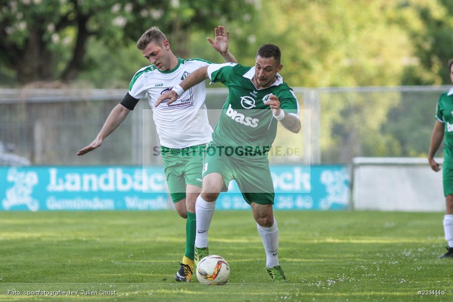 Timo Rützel, Marco Trapp, 09.05.2018, Bezirksliga West, TuS Frammersbach, FV Karlstadt - Bild-ID: 2214146 Timo Rützel, Marco Trapp, 09.05.2018, Bezirksliga West, TuS Frammersbach, FV Karlstadt - Bild-ID: 2214146