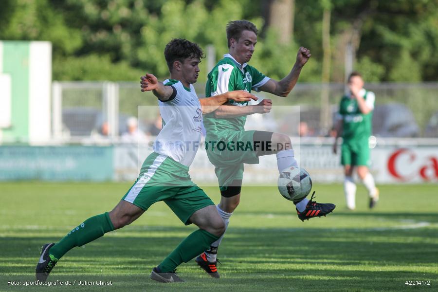 Dominik Bathon, Johannes Schreiner, 09.05.2018, Bezirksliga West, TuS Frammersbach, FV Karlstadt - Bild-ID: 2214172