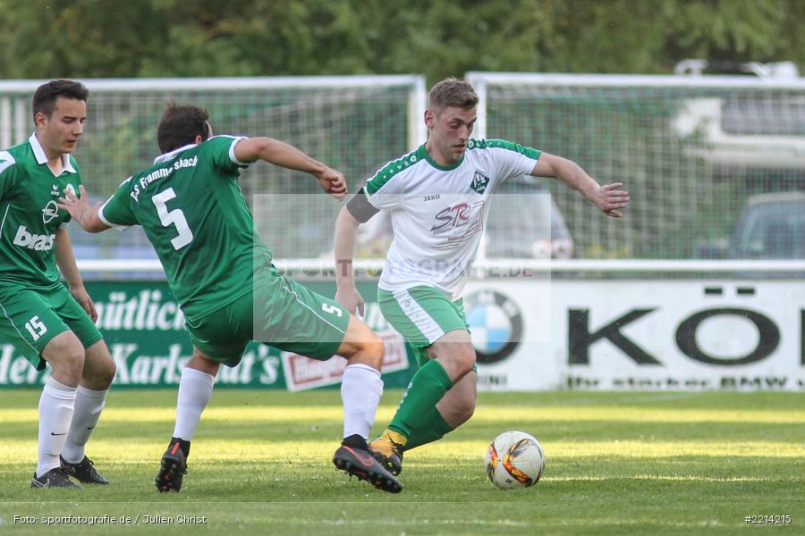 Timo Rützel, Daniel Gossmann, 09.05.2018, Bezirksliga West, TuS Frammersbach, FV Karlstadt - Bild-ID: 2214215 Timo Rützel, Daniel Gossmann, 09.05.2018, Bezirksliga West, TuS Frammersbach, FV Karlstadt - Bild-ID: 2214215