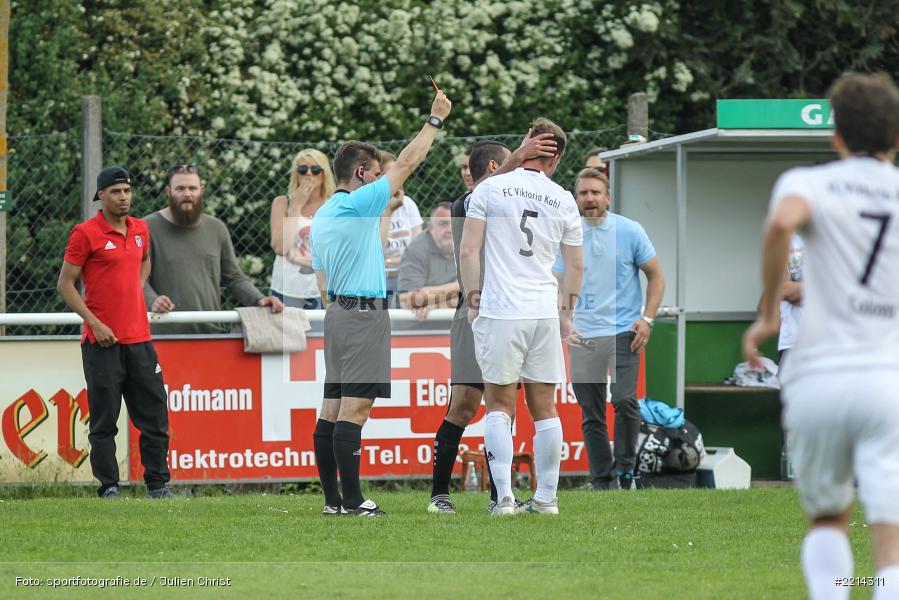 Marvin Heimrich, Fabian Kolaczek, 13.05.2018, Bezirksliga West, Viktoria Kahl, FV Karlstadt - Bild-ID: 2214311