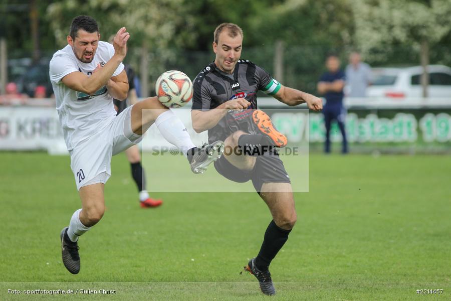 Benjamin Eichelmann, Bastian Schwalbe, 13.05.2018, Bezirksliga West, FC Viktoria Kahl, FV Karlstadt - Bild-ID: 2214457