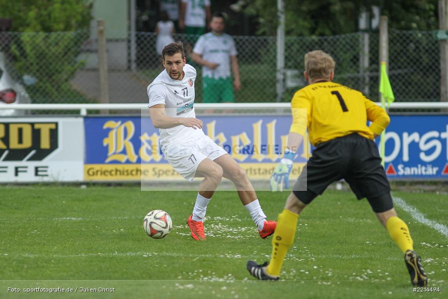 Kai Belz, Jannik Heßler, 13.05.2018, Bezirksliga West, FC Viktoria Kahl, FV Karlstadt - Bild-ID: 2214494