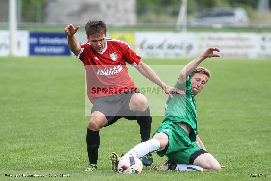 Andreas Köhler, Jona Riedel, 24.06.2018, Freundschaftsspiel, TSV Abtswind, TSV Karlburg - Bild-ID: 2218746 Andreas Köhler, Jona Riedel, 24.06.2018, Freundschaftsspiel, TSV Abtswind, TSV Karlburg - Bild-ID: 2218746